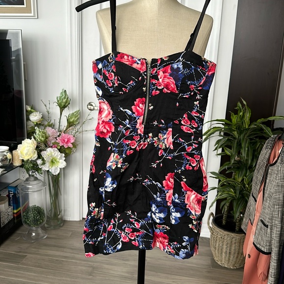 Black Floral Mini Dress - Picture 1 of 1